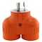 Ac Works Plug Adapter, 5-15/20R, L5-20P, 0 ft., Orange ADVL520520 - alternate 5